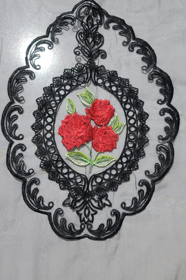 Luxury Embroidered Mirror Lace